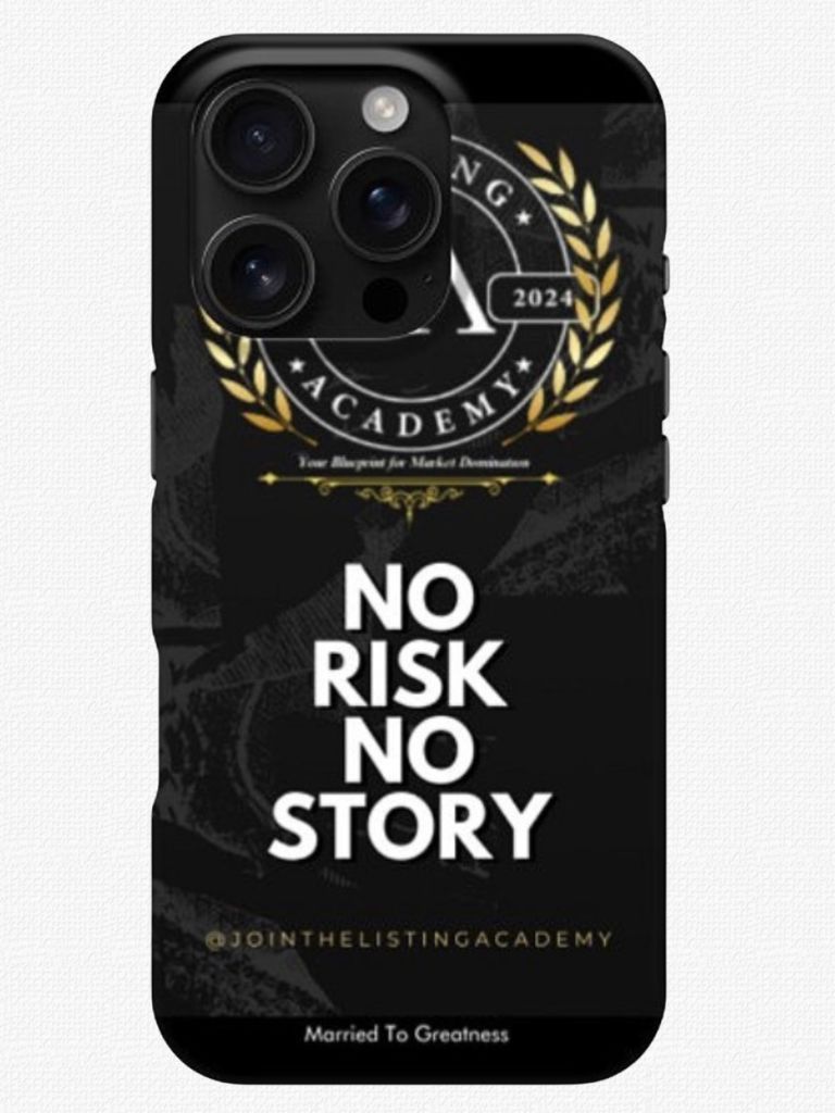 The Listing Academy branded iPhone case